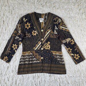 Lady Carol Vintage Floral Blazer/ Cardigan Size 16